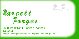 marcell porges business card